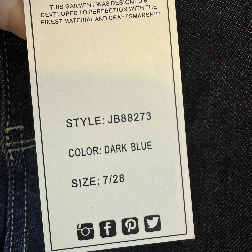 Judy Blue Mom Jeans Dark Wash High Rise Denim JB88273 Navy Blue Women's 7/28 NWT - Picture 7 of 10